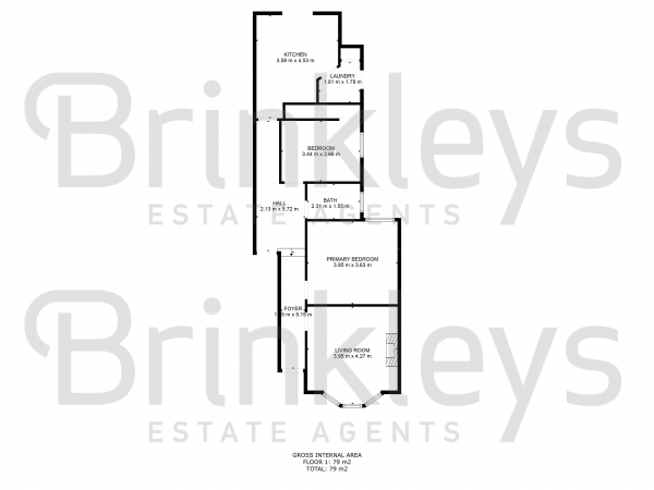 Floor Plan Image for 2 Bedroom Maisonette to Rent in Swaby Road, London