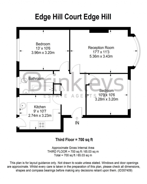 Floor Plan Image for 2 Bedroom Apartment for Sale in Edge Hill Court, Wimbledon, Wimbledon