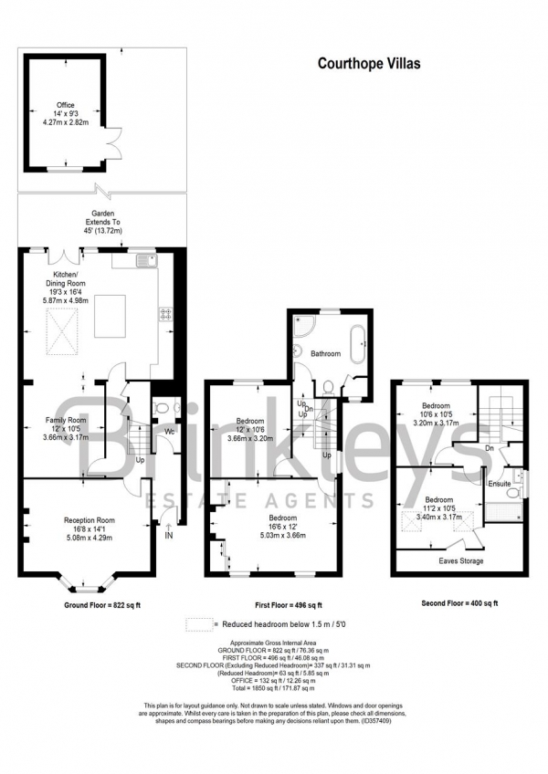 Floor Plan Image for 4 Bedroom Semi-Detached House to Rent in Courthope Villas, Wimbledon