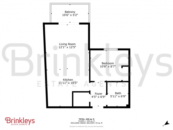 Floor Plan Image for 1 Bedroom Apartment to Rent in Reed House, 21 Durnsford Road, London