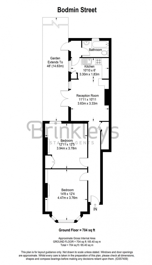 Floor Plan Image for 2 Bedroom Apartment for Sale in Bodmin Street, Earlsfield