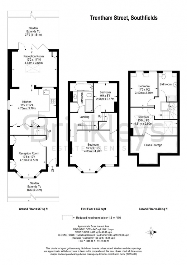 Floor Plan Image for 4 Bedroom Terraced House for Sale in Trentham Street, London