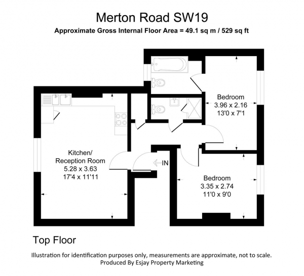 Floor Plan Image for 2 Bedroom Apartment for Sale in Merton Road, Wimbledon