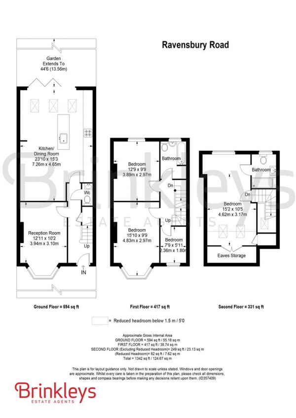 Floor Plan Image for 4 Bedroom Apartment to Rent in Ravensbury Road, Wimbledon Park, London