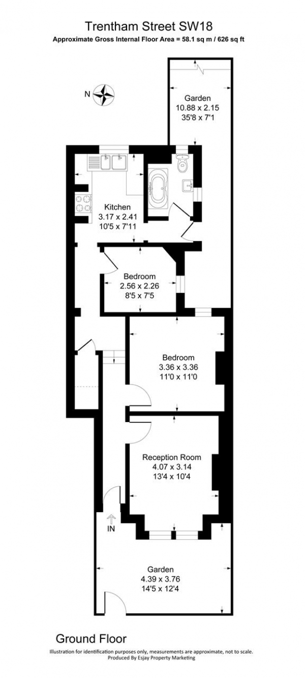 Floor Plan Image for 2 Bedroom Apartment for Sale in Trentham Street, Southfields