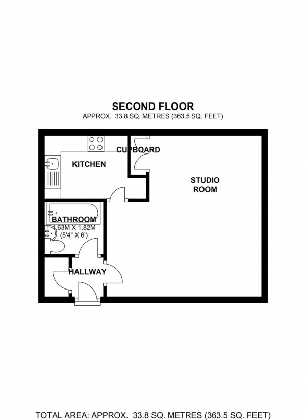 Floor Plan Image for Studio for Sale in Gresham Way, Wimbledon Park