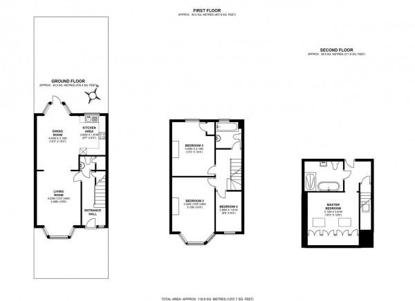 Floor Plan Image for 4 Bedroom End of Terrace House for Sale in Ashen Grove, Wimbledon Park