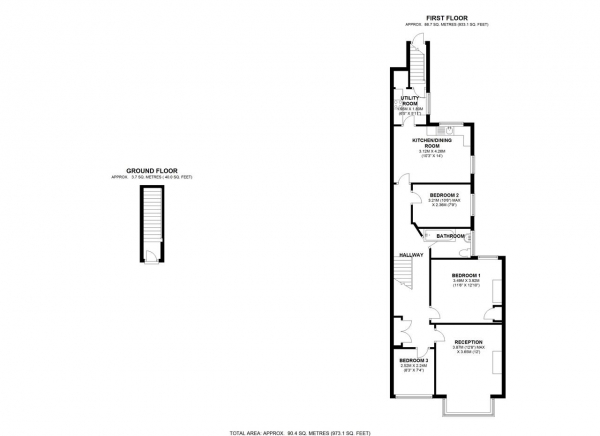 Floor Plan Image for 3 Bedroom Maisonette for Sale in Sydney Villas, Pelham Road, Wimbledon