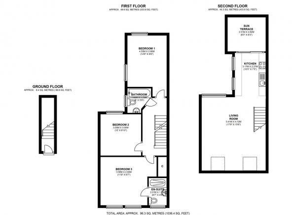 Floor Plan Image for 3 Bedroom Maisonette for Sale in Earlsfield Road, Earlsfield