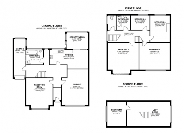 Floor Plan Image for 6 Bedroom Detached House for Sale in Home Park Road, Wimbledon Park