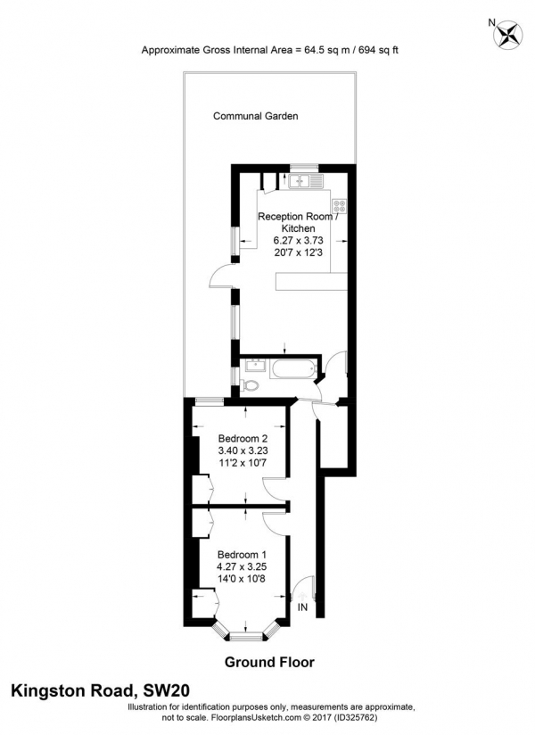 Floor Plan Image for 2 Bedroom Apartment for Sale in Kingston Road - OLD, Wimbledon