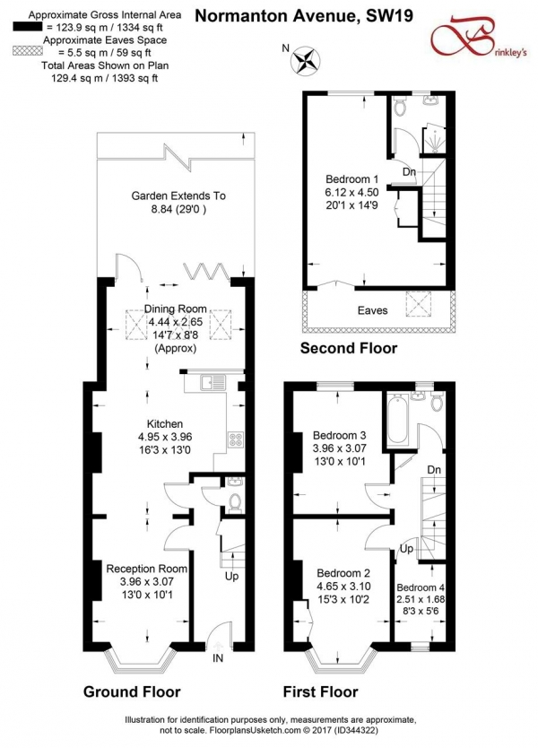 Floor Plan Image for 4 Bedroom Terraced House for Sale in Normanton Avenue, Wimbledon Park