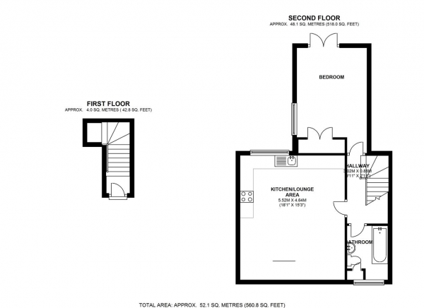 Floor Plan Image for 1 Bedroom Apartment for Sale in Strathearn Road, Wimbledon