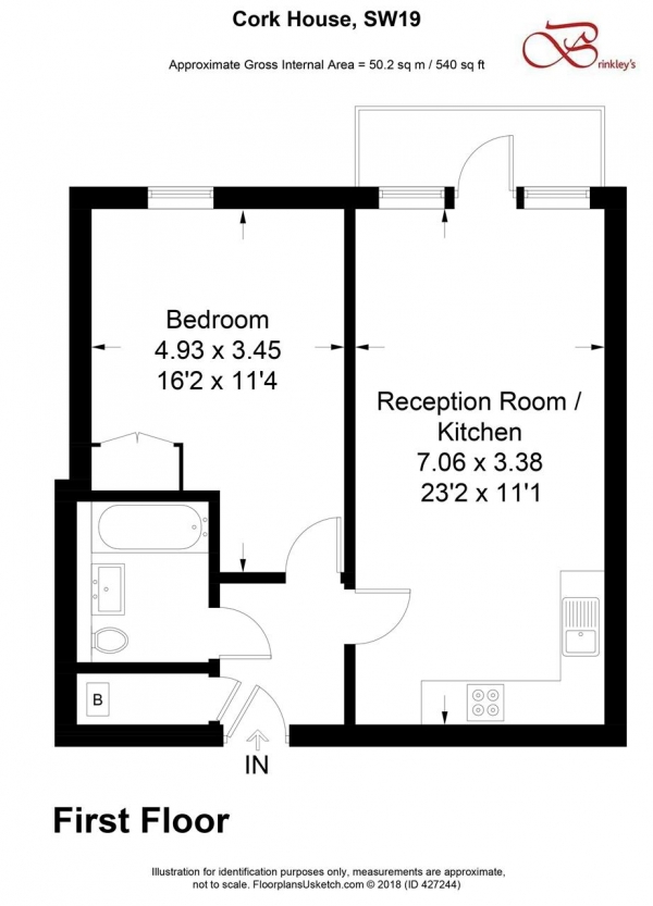 Floor Plan Image for 1 Bedroom Apartment for Sale in Cork House, 5 Durnsford Road, Wimbledon Park