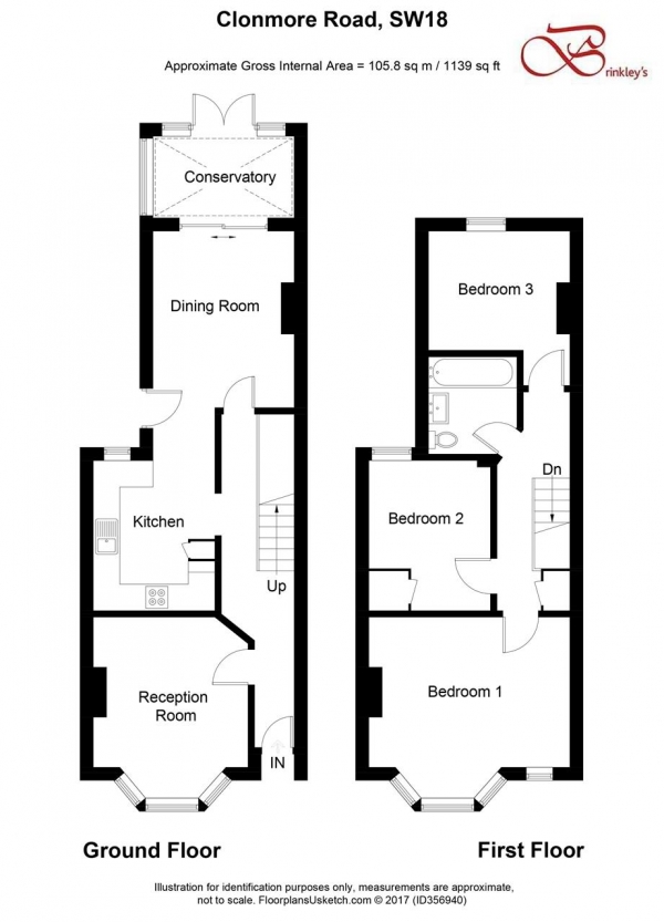 Floor Plan Image for 3 Bedroom Terraced House to Rent in Clonmore Street, Southfields