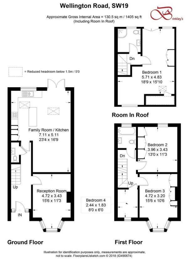 Floor Plan Image for 4 Bedroom Terraced House for Sale in Wellington Road, London