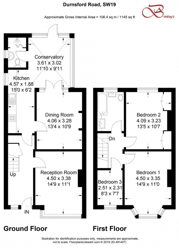 Floor Plan Image for 4 Bedroom Terraced House to Rent in Durnsford Road, Wimbledon Park