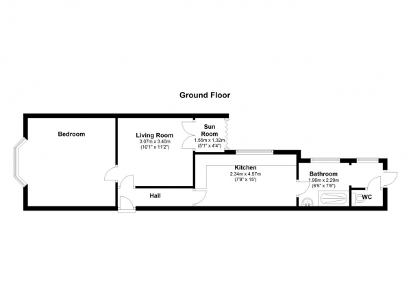 Floor Plan Image for 1 Bedroom Apartment to Rent in Gap Road, Wimbledon