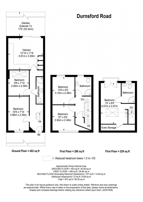 Floor Plan Image for 5 Bedroom Terraced House to Rent in Durnsford Road, London