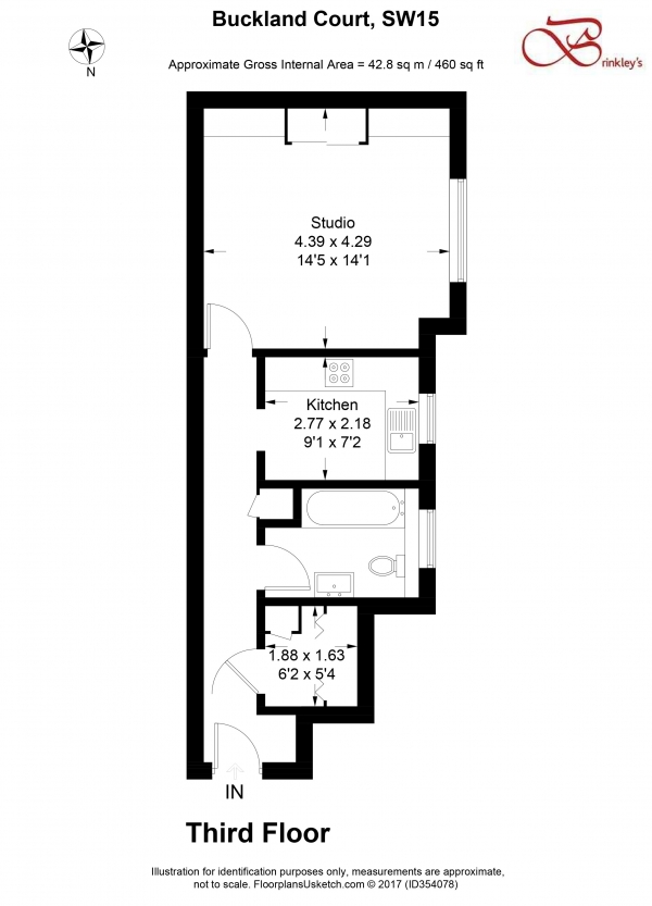 Floor Plan Image for Studio for Sale in Buckland Court, St Johns Avenue, London