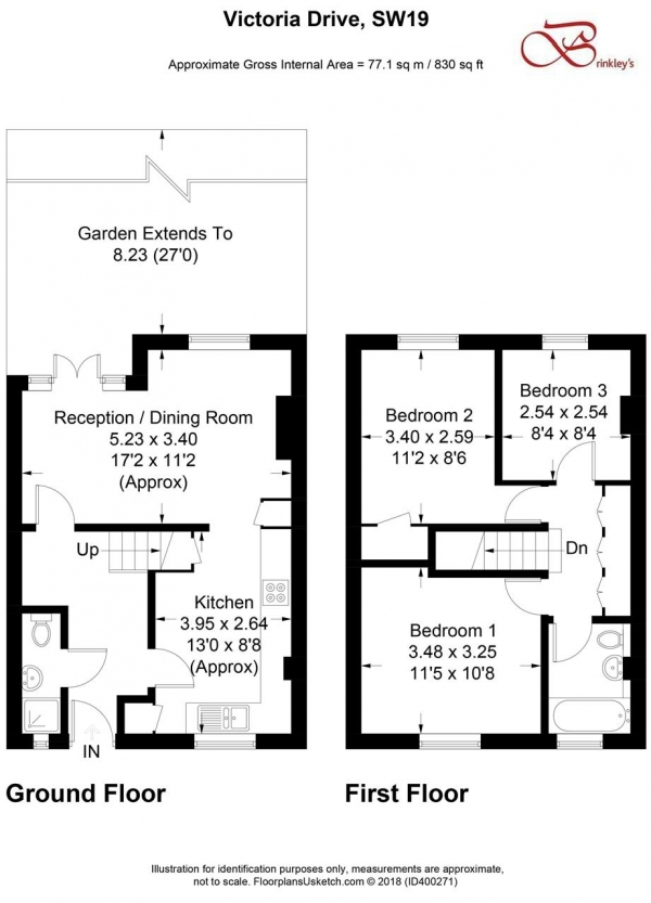Floor Plan Image for 3 Bedroom Maisonette to Rent in Victoria Drive, Southfields, London