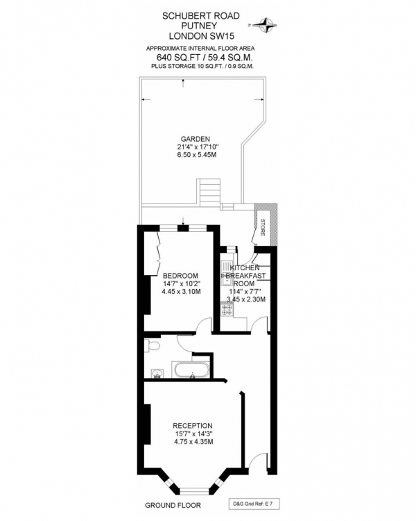 Floor Plan Image for 1 Bedroom Apartment for Sale in Schubert Road, Putney, Putney