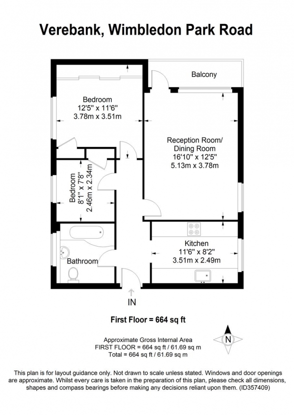 Floor Plan Image for 2 Bedroom Apartment for Sale in Verebank, Southfields