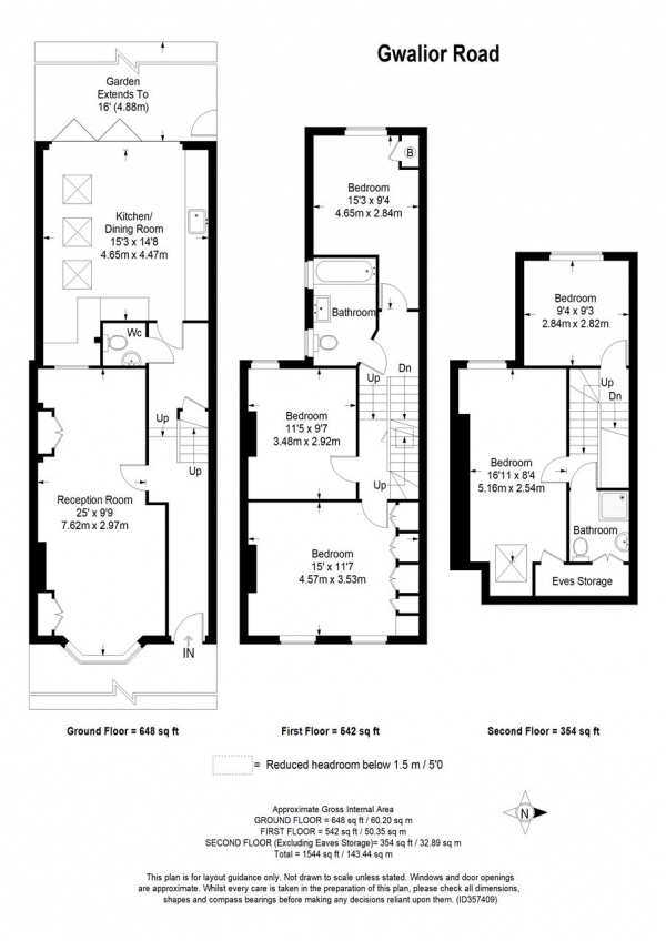 Floor Plan Image for 5 Bedroom Terraced House for Sale in Gwalior Road, London