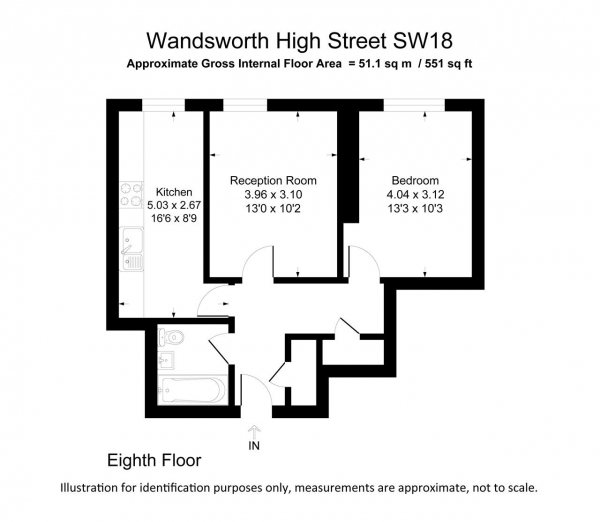 Floor Plan Image for 1 Bedroom Apartment for Sale in Sudbury House, 85 Wandsworth High Street, London