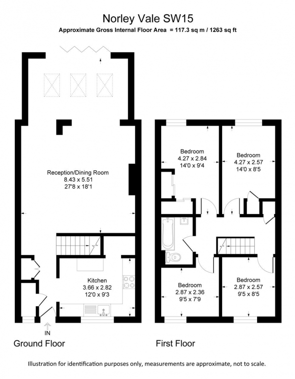 Floor Plan Image for 4 Bedroom Terraced House for Sale in Norley Vale, London