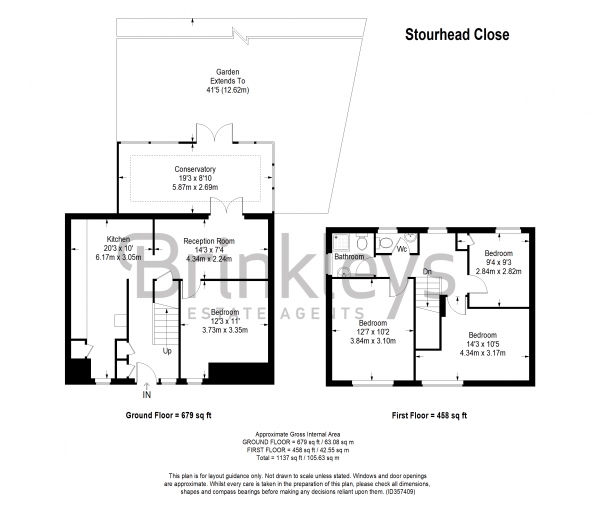 Floor Plan Image for 4 Bedroom Terraced House to Rent in Stourhead Close, London