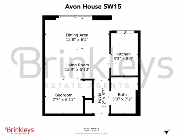 Floor Plan Image for Studio to Rent in Avon Court, London