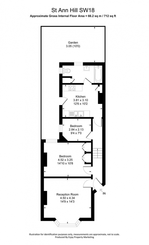 Floor Plan Image for 2 Bedroom Apartment for Sale in St Ann?s Hill, London