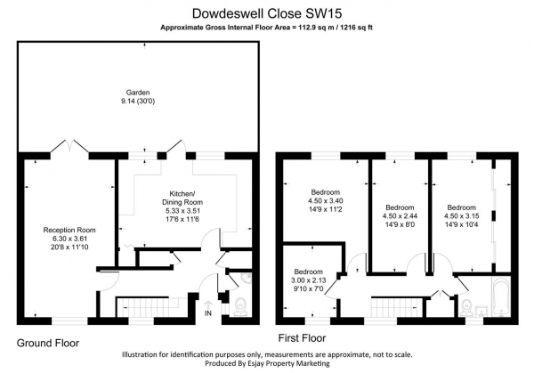 Floor Plan Image for 4 Bedroom Terraced House for Sale in Dowdeswell Close, London