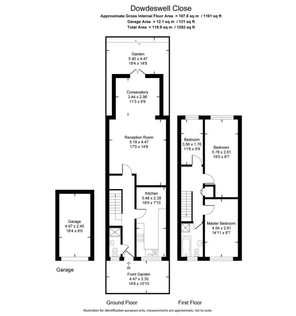 Floor Plan Image for 3 Bedroom Terraced House for Sale in Dowdeswell Close, London