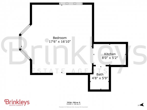 Floor Plan Image for Studio to Rent in Archway Mews, Putney