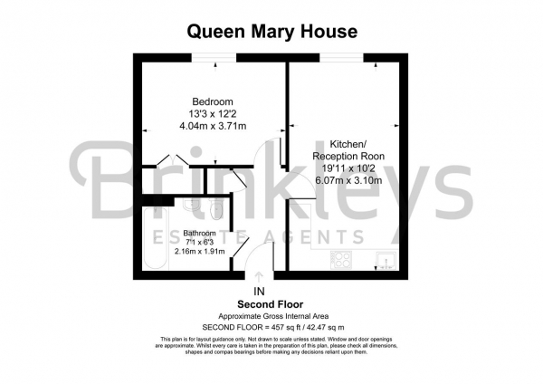 Floor Plan Image for 1 Bedroom Apartment for Sale in Queen Mary House, Holford Way, Roehampton