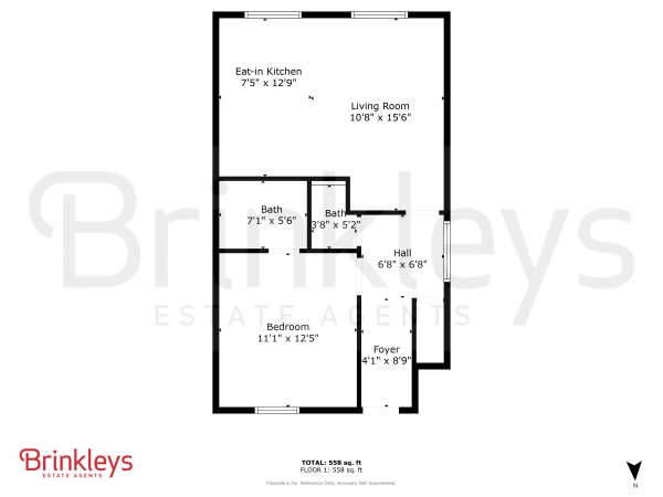 Floor Plan Image for 1 Bedroom Apartment to Rent in York Road, London