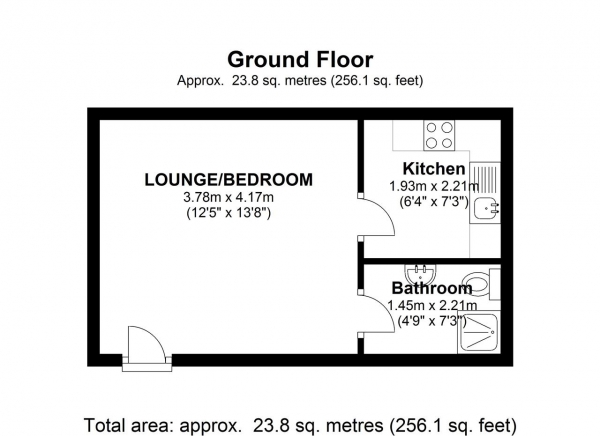 Floor Plan Image for Studio to Rent in West Hill, Putney
