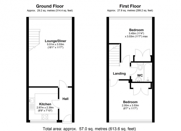 Floor Plan Image for 2 Bedroom Apartment for Sale in Heath Royal, Kersfield Road, Putney