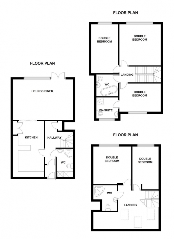 Floor Plan Image for 5 Bedroom Terraced House to Rent in Fairdale Gardens, Putney