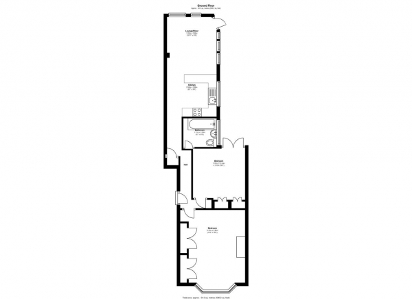 Floor Plan for 2 Bedroom Apartment to Rent in Disraeli Road. GFF, Putney, Putney, SW15, 2DY - £437 pw | £1895 pcm