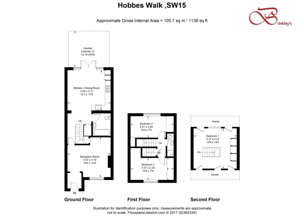 Floor Plan Image for 3 Bedroom Terraced House for Sale in Hobbes Walk, Putney