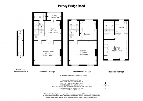 Floor Plan Image for 2 Bedroom Maisonette to Rent in Putney Bridge Road, Putney