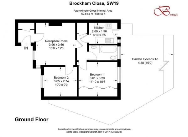 Floor Plan Image for 2 Bedroom Apartment for Sale in Brockham Close, Wimbledon