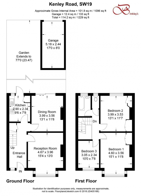 Floor Plan Image for 3 Bedroom Terraced House for Sale in Kenley Road, Merton Park