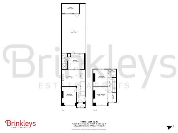 Floor Plan Image for 3 Bedroom Terraced House to Rent in Ashcombe Road, Wimbledon