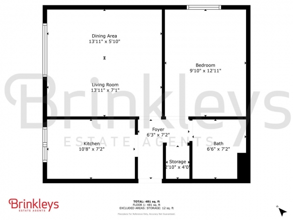 Floor Plan Image for 1 Bedroom Apartment to Rent in Ash Court, 56 Worple Road, London