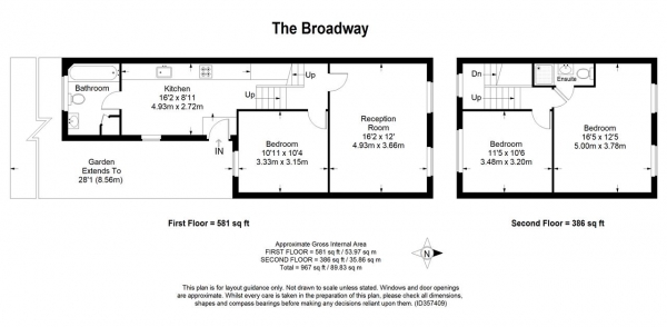 Floor Plan Image for 3 Bedroom Apartment to Rent in The Broadway, London