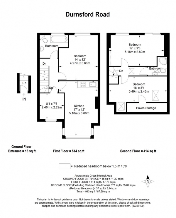 Floor Plan Image for 4 Bedroom Apartment to Rent in Durnsford Road, Wimbledon